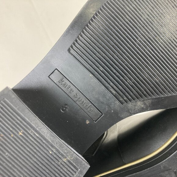 Kate Spade Womens Sz 8 Sedgewick Chelsea Rain Booties Black Outdoor Block Heel - Picture 10 of 10